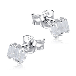 Charming Designed With CZ Stone Silver Ear Stud STS-5507